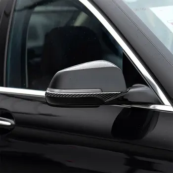 Carbon Fiber Auto Doplnky Interiéru Spätné Zrkadlo Anti-kolízie Pásy Kryt Výbava Samolepky Pre BMW F01 F07 E60 F10 2008-2017