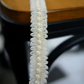 čipky príslušenstvo ručné pearl lištovanie diy oblečenie lem goliera výrez okraj s dekoratívne oblečenie, príslušenstvo
