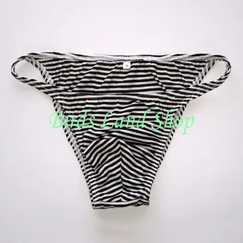 Pánske String Stripe Bikini Jersy Poly/Bavlna/Spandex G377C Úzky Pás