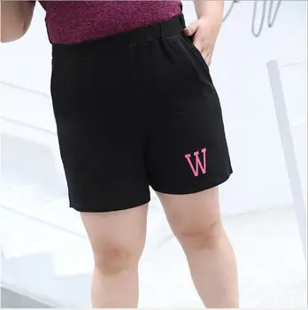 Nové letné plus veľkosť nohavice pre ženy, príležitostné voľné elastický pás veľké veľkosti wowan black list hodváb šortky 3XL 4XL 5XL 6XL 7XL