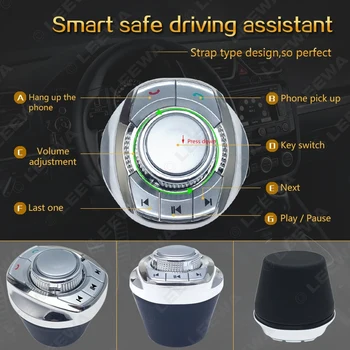 LEEWA Pohár Tvar 8 používateľom definované Funkcie Auto Bezdrôtového Volantu Ovládacie Tlačidlo Pre Auto Android DVD/GPS Navigácia Prehrávač