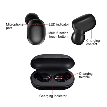 Pôvodné A6X Bluetooth Headsety a Handsfree hovory Športové Bezdrôtové Slúchadlá 5.0 TWS Slúchadlá do uší Potlačením Hluku Mic pre realme x2 pro