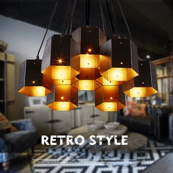 Priemyselné vietor honeycomb luster loft retro kreatívne osobnosti s oblečením nostalgické hotel siete kaviareň reštaurácia lampa
