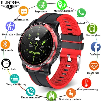 LIGE Nové Bluetooth hovor Smart Hodinky Ženy Telefón Nepremokavé Športové Hodinky Fitness Sledovanie Počasia Zobrazenie Zdravie smartwatch Mužov
