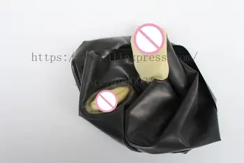 Sexy dospelých latex dna vysoký v strede zúžený erotické latex šortky kondóm v pevnej čierna farba