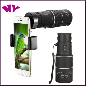 16x52 Prenosný Ďalekohľad 16X Priblíži Objektív Monokulárne Mobilný Telefón, Fotoaparát, Objektív s Statív Klip pre iPhone Samsung Smartphony