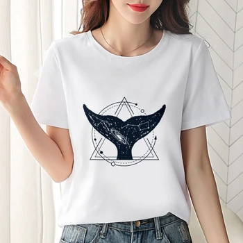 Tričko Ryby Grafické T Košele Harajuku Kórejské Oblečenie Pár Šaty Priateľ Dar Kórejský Bavlna Polyester O-Krku