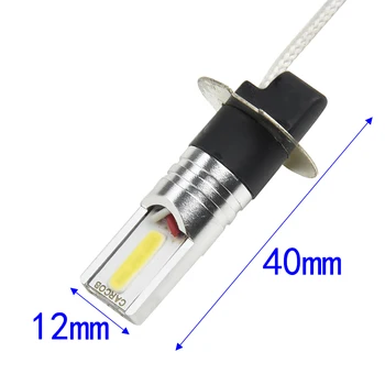 Náhradné LED Žiarovky Svetlometu Vysoký Výkon Vodotesný 2ks H3 Obojstranná tlač