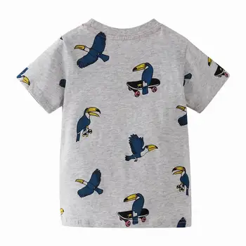 SAILEROAD T-tričko pre Chlapca, Papagáj Tlač 7Years Lete Dieťa tričká Bavlnené Tričko pre Dievča Deti T Tričko Školské Deti Oblečenie