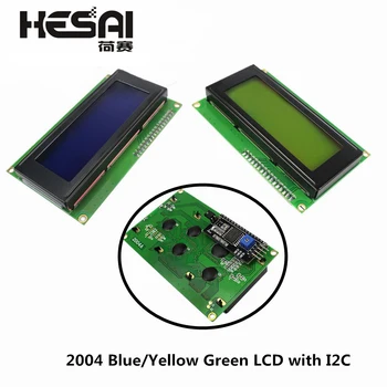 2004 20x4 2004A Modrá/Žltá Zelená Displeja HD44780 Znakov LCD s IIC/I2C Sériové Rozhranie Adaptér Modul pre arduino DIY Kit