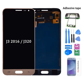 Pre Samsung Galaxy J3 2016 J320 J320A J320F J320M LCD Displej S Dotykovým displejom Digitalizátorom. Montáž Možno nastaviť jas