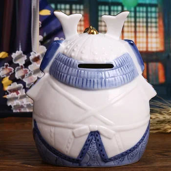 Kreatívne Japonsko Momotaro Socha Modrá A Biela Porcelánová Bábika Figúrka Keramiky Remesiel Maneki Neko Dekorácie Pre Domov R3962