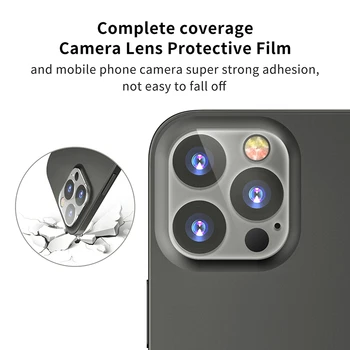 Luxusné Objektív Fotoaparátu Chránič pre iPhone 12 11 Pro Max/12 mini Tvrdeného Skla Fotoaparát Film Pre iPhone 11 12 Kovový Zadný Fotoaparát Objektív