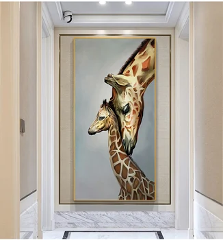 Severské Zviera Umenie Žirafa Plátno na Maľovanie na Stenu Plátno Umenie Plagátu a Potlačou obrazov na Stenu pre Obývacia Izba Domáce Dekorácie