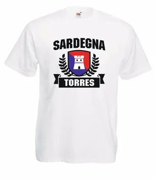Móda Nový Začiatok, T košele Novinka, O-Krku Topy T-Shirt J1290 Vlajka Sardínia Torres Ultras Mesta Sardínie Grafické Tees