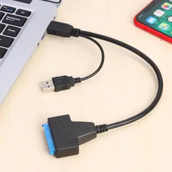 Dual USB 3.0 na SATA 22Pin Vysoko Rýchlostný Adaptér, Kábel Converter pre Externý 2.5 palcový SATA/HDD Pevného Disku