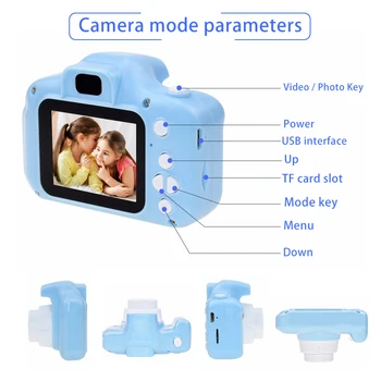 Nové Mini Cartoon Kamera 2 Palcový HD Displej, Digitálny Fotoaparát, Vzdelávacie Hračky Pre Deti, Video Rekordér Videokamera Hračky Pre Deti