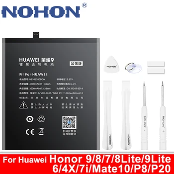 NOHON Pre Huawei Honor 9/8/7/8 Lite/9 Lite/6/4X/7i Mate 10 P8 Batérie HB386280ECW HB366481ECW Pre Huawei P9 P10 P20 Pro, Bateria