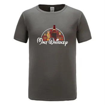 Módne Značky Malt Whisky tlač zábavné mens o-neck tričká módne pánske topy T-shirt pohode mužov tričko tee tričká Unisex Tričko