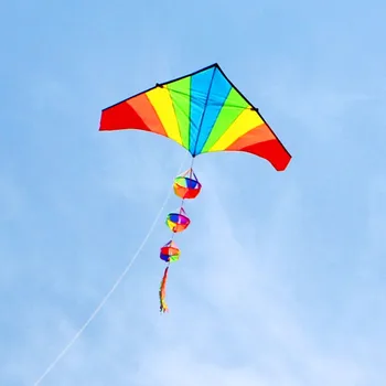 Doprava zadarmo dúha kite flying kúsok krok windsock ripstop nylon vonkajšie hračky deti drakov factory kite kolesa kite delta