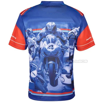 Motokrosových Motocyklov Moto GP Racing MX off-road Bike T-Shirt pre Honda Závod Modrý Dres