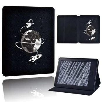 Pre Amazon Kindle (8/10. Gen)/Kindle Paperwhite 5/6/7/10 Gen -astronaut Kože Flip Tablet eReader Satnd Kryt Prípade, 6 Palcový+pero