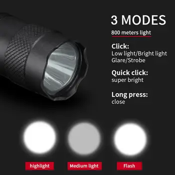800 Lumenov LED Lampa Klip Penlight Baterka Nepremokavé Pochodeň Svetla Pero Baterka Baterka Pero Klip Baterka
