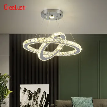 Moderné K9 Crystal Led Luster Prívesok Lampa Luxusné Závesné Led Svetlo pre Obývacia Izba Svietidlo Lustre Svetlo 110V-220V