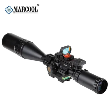 Marcool 4-16x50 AOIRGBL Optické Cieľom Collimator Pohľad Luneta Para Airsoftové vzduchovky Puška Rozsahu Zbrane Red Dot Pre Lov