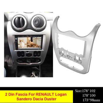 Double Din, DVD, Stereo Frame Panel Montáž Fascia Pre RENAULT Logan Sandero Dacia Duster CD Dash Inštalácie Výbava Auta