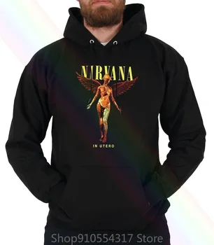 Nirvana V Utero Farby S Kapucňou Mikiny Zosilnený Oblečenie, Ženy, Muži