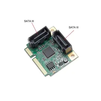 Pridať Na Karty Mini PCI-E slot karty PCI Express 2 Porty SATA 3.0 Prevodník Pevný Disk Rozšírenie SATA3 Radič Karty HUB Násobiteľ