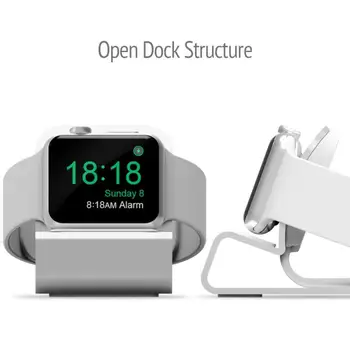 Luxusné Základňu Pre Apple Hodinky Držiteľ voľnú Ruku Kábel Otvor Nabíjanie Podpora Hliníkový Držiak Pre Hodinky iWatch Dock Stojan, Držiak