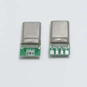 Pôvodné 10Set USB 3.1 Typ-C Typu C Konektor Zvárania Typ obojstranný konektor pre DIY Údaje Konektor Nabíjania pre OD 3.0mm2 Kábel