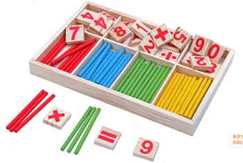 Drevené Počítanie Hra Matematika Hračka Drevené Farebné Vzdelávania Vzdelávacie Matematika, Hračky Pre Deti,