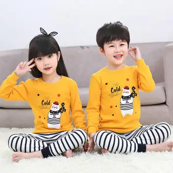 Nové Dievča Chlapci Vianočné Pyžamo detské Pyžamo Nastaviť Deti Detské Kreslené Pijamas Dieťa Dlhý Rukáv Pyžamá Sleepwear Nightgown