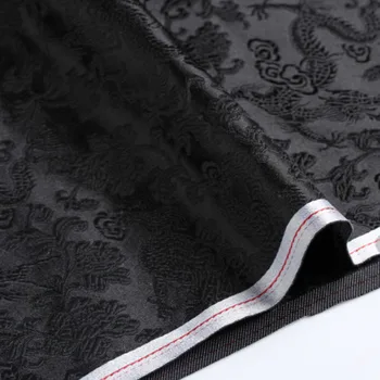 Kvalitné Black Dragon Brocade Tkaniny Jacquard Oblečenie Kostým patchwork tkaniny, Záclony Čalúnenie Nábytku Materil Domova 5