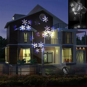 Vianočná Vločka Projektor Svetlo Vonkajšie Pohybujú Snowflake LED Krajiny Laserový Projektor Lampa pre Halloween Svadobné Party