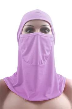Moslimské módne Hidžáb Moslimská Šatka na krk Šatku Islamskej 1 vrstvy Niqab Burqa Kapoty turbante hlavu šatku headwraps pre ženy ČIERNA