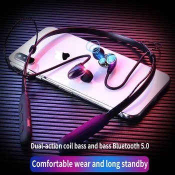 Šport Neckband Bluetooth Slúchadlo Z5 Dual Dynamic Kruhu Vyvážené Kotvy in-Ear Bluetooth Slúchadlo Šport pre Stereofónne Slúchadlá