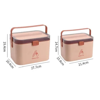 Liek Box Domácnosti Multifunkčné Medicíny Box Prenosný Nosenie-odolné Multi-layer Úložný Box Prvej Pomoci Veľký Prach Box