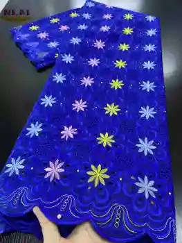 NIAI Afriky Čipky Textílie 2020 Vysoko Kvalitnej Čipky Otvor Nigerrian Švajčiarskej Bavlny Voile Čipky Vo Švajčiarsku Na spoločenské Šitie XY2940B-1
