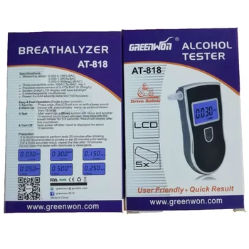 GREENWON vysoko kvalitné prenosné alkohol tester pre lifeloc test breathalyzer test AT818 alkohol tester