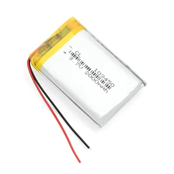 Veľkosť 103450 3,7 v 2000mAh li-ion Lipo článkov Lítium Li-Po Polymérová Nabíjateľná Batéria Pre palubného telefónu POS GPS Bluetooth reproduktor