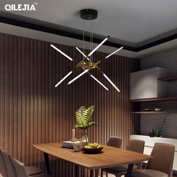Moderné LED Čierna/zlatá farba svetiel prívesok pre obývacie izby, spálne, Nordic pozastavenie zariadenie prívesok lampa pre domáce