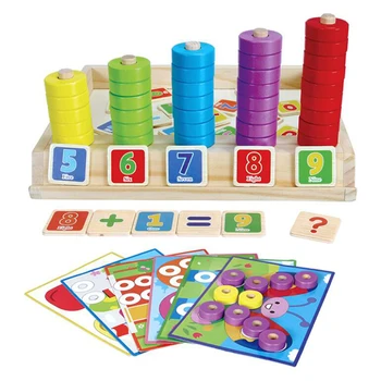 Deti Predškolského Drevené Montessori Hračky Počítať Geometrické Dieťa Raného Vzdelávania Učebné Pomôcky Matematické Hračky Pre Deti, Hračky Matematika