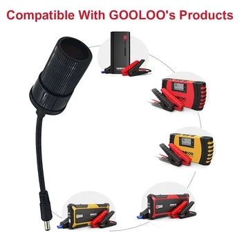 GOOLOO 12V Zásuvky pre zapaĺovač Adaptér pre GOOLOO Kompresor a Skok Starter Series