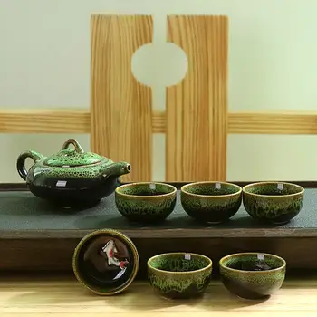 Čínske Kung Fu Čaj Nastaviť Keramické Glazúry Kanvica Porcelánu Teaset Prenosné Čajových Šálok Čaju Obrad Teaware Sady Darček Pre Priateľa