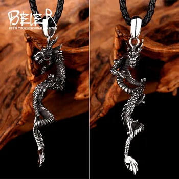 Z nehrdzavejúcej Ocele Dragon Sword Prívesok Náhrdelník Mužov Náhrdelník Šperky BP8-534