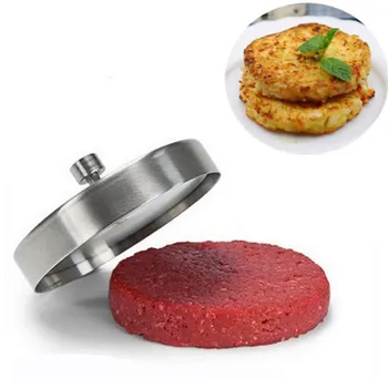 Z nehrdzavejúcej Ocele Hamburger Patties DIY Formy Ručné Burger Mäso Stlačte Kuchynské Doplnky